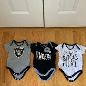 Las Vegas Raiders baby onesies size 3-6M
